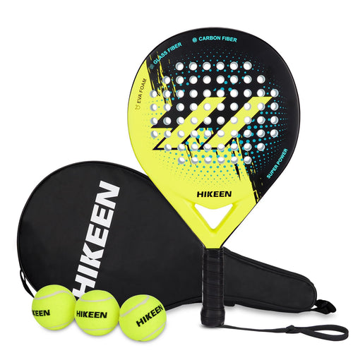 Padel Schläger Carbon-Glasfaser mit Bällen für Anfänger