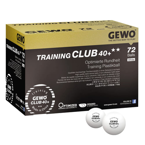 Tischtennisbälle ABS 40+ Trainingsqualität 72er Pack weiss