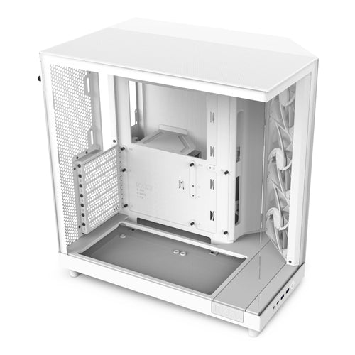 PC-Gehäuse ATX Dual-Kammer Weiß mit Panoramascheibe kompakt
