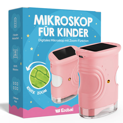 Digitales Kindermikroskop 1000x mit HD-Bildschirm Foto & Video