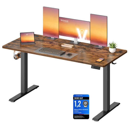 Höhenverstellbarer Schreibtisch 72-120 cm mit 4 Memory-Funktionen