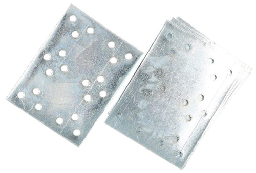 Lochplatte Stahl verzinkt 100x76 mm Flachverbinder 50er-Set