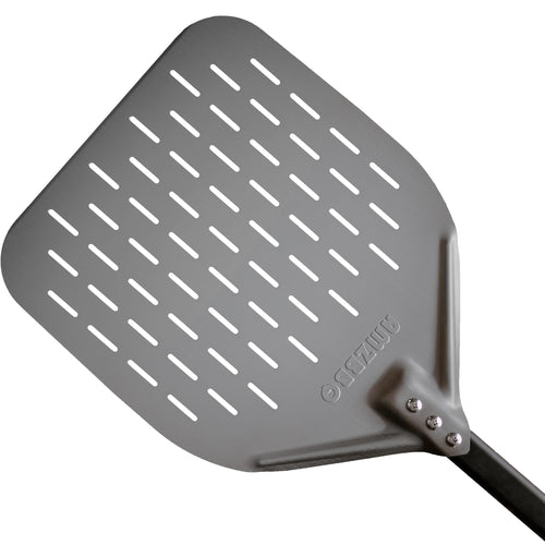 Pizzaschieber perforiert Aluminium 40x40 cm Gesamtlänge 92,5 cm