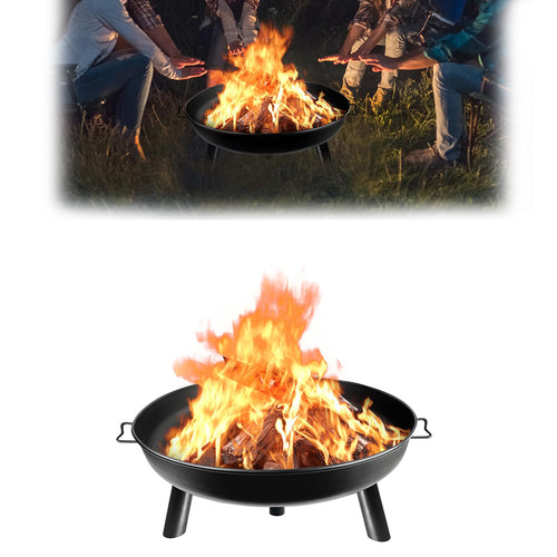 Feuerschale Stahl Ø 76 cm mit 3 Standbeinen für Garten und Terrasse