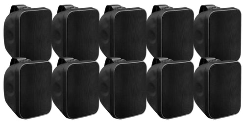 Outdoor-Lautsprecher 2-Wege IP56 80W 5,25" Woofer Schwarz 10er-Set