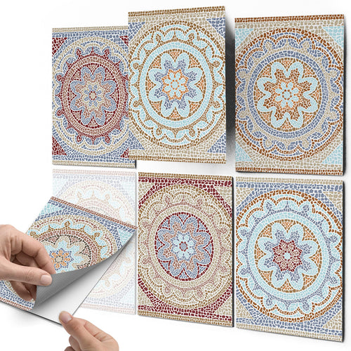 Fliesenfolie Mosaik Afrika selbstklebend 20x25 cm 42-teilig Bad Küche