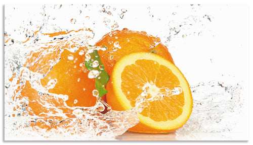 Küchenrückwand Alu Orangen-Motiv Spritzschutz 90x50 cm