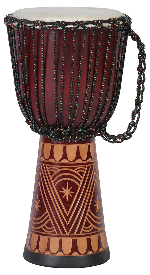 Djembe 60 cm Mahagoni mit Ziegenfell handgeschnitzt Afrika