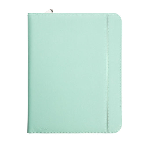 Schreibmappe A4 Kunstleder mit Laptopfach 13" & Reissverschluss, Türkis