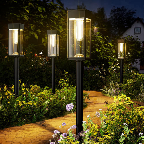 Solar Gartenleuchten Warmweiss IP65 6er-Set mit Dämmerungssensor