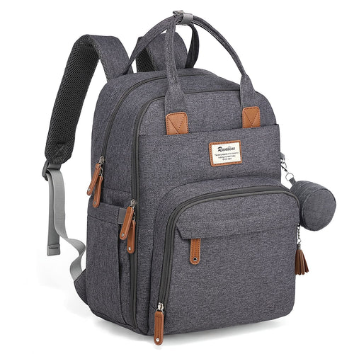 Wickelrucksack wasserdicht 2-in-1 mit Wickelunterlage, 16 Taschen