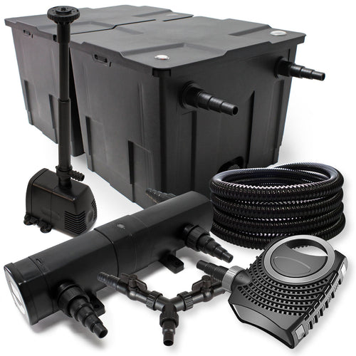 Teich-Komplettsystem 60000 L mit Filter, UV-Klärer und Pumpe