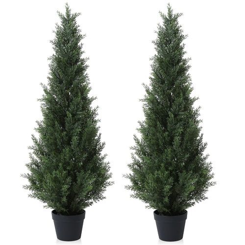 Kunstpflanze Zedernbaum 125 cm im Topf 2er-Set Outdoor