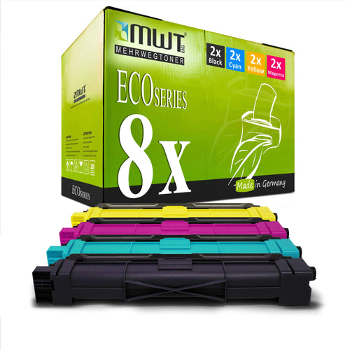 Toner-Set kompatibel Brother TN-241/245 8er-Pack CMYK fuer Farblaserdrucker