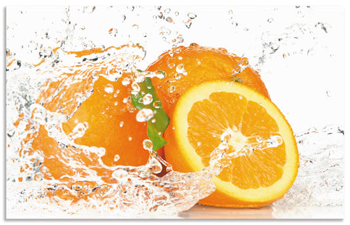 Küchenrückwand Alu Orangen-Motiv Modern 80x50 cm Spritzschutz
