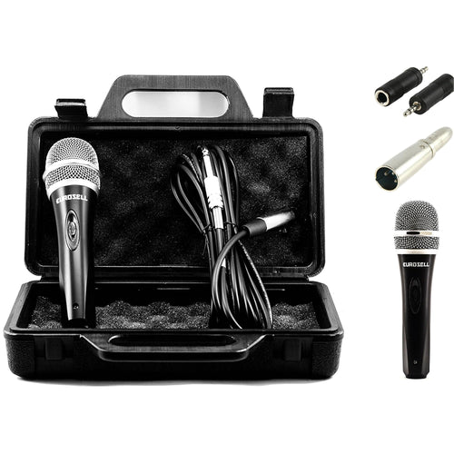 Dynamisches Mikrofon Set mit Koffer, 5m Kabel und XLR/Klinke-Adapter