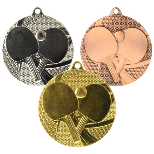 Tischtennis-Medaillen Set Gold Silber Bronze 50mm Stahl 30 Stück