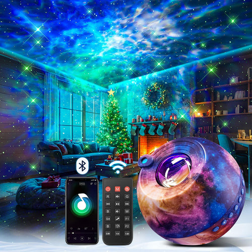 Sternenhimmel Projektor 15 Farben Bluetooth Fernbedienung Nachtlicht