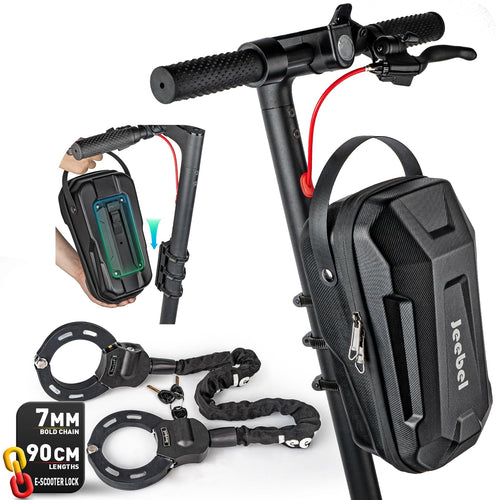 E-Scooter Lenkertasche 4,5 L mit Kettenschloss 90 cm Diebstahlschutz