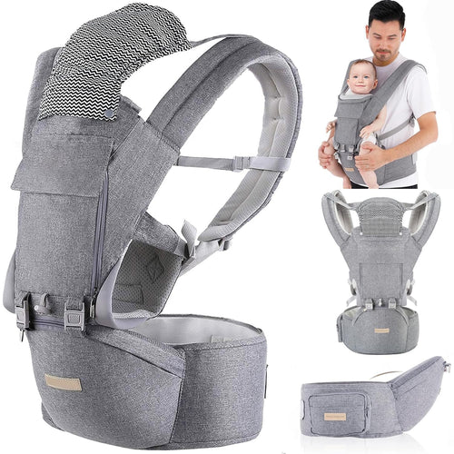 Babytrage 9-in-1 ergonomisch mit M-Sitz für 3–36 Monate
