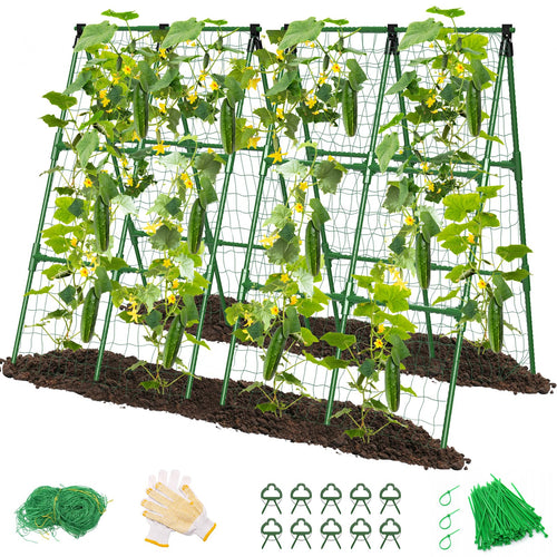 Rankgitter A-Rahmen Kunststoff 168x120cm 2er-Set für Hochbeet Kletterpflanzen