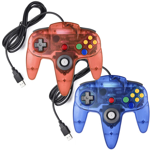 N64 USB-Controller 2er-Set für PC & Mac, Plug & Play, Retro