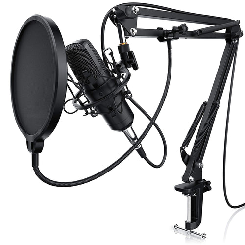 Kondensatormikrofon Set mit Arm Nierencharakteristik Podcast Streaming