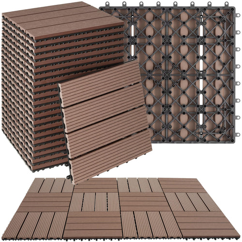 WPC Klickfliesen Holzoptik 31x31 cm 22er Set 2,11 m² Terrasse Balkon