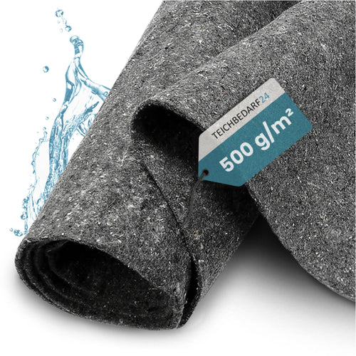 Teichvlies 500g/m² Grau 15x2m Mischfaser für Teich & Pool
