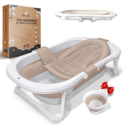 Babybadewanne faltbar mit Sitz und Eimer, ab Geburt bis 3 Jahre