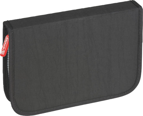 Schüleretui befüllt 2 Klappen Crinkle Schwarz 19,5x13,5 cm