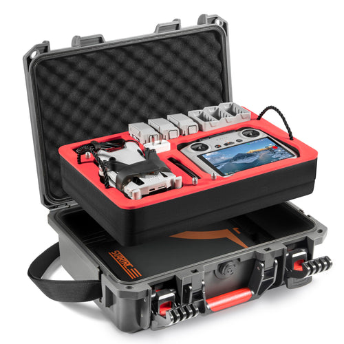 Drohnen-Koffer Hartschale Doppelschicht für DJI Mini 3/4 Pro rot