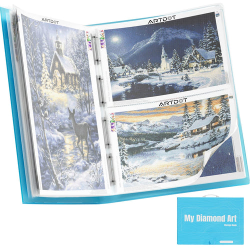 Diamond Painting Album A1 mit 13 Hüllen Aufbewahrung Sichtbuch