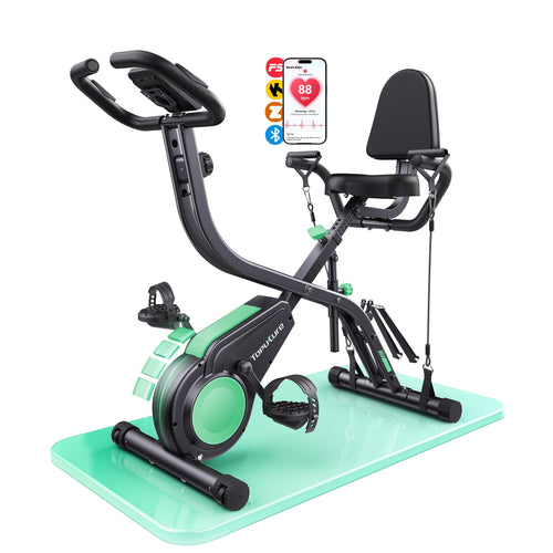 Ergometer klappbar 5-in-1 mit App 16 Stufen bis 140 kg