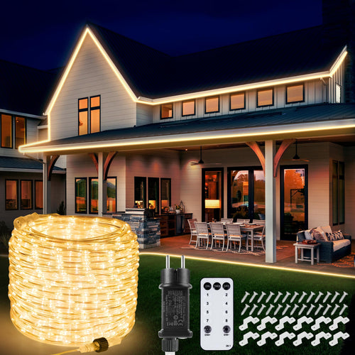 LED Lichtschlauch 20m 800 LEDs warmweiss IP68 mit Fernbedienung