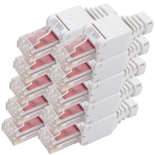 RJ45 Stecker Cat.6 werkzeuglos feldkonfektionierbar AWG 23-26, 10 Stück