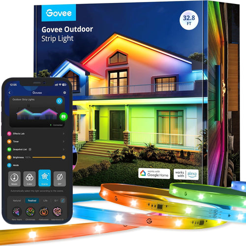 LED Strip Aussen RGBIC 10 m mit App- und Sprachsteuerung IP65