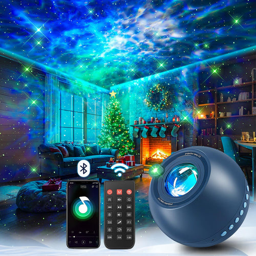 Sternenhimmel Projektor mit 15 Farben, Bluetooth & Fernbedienung