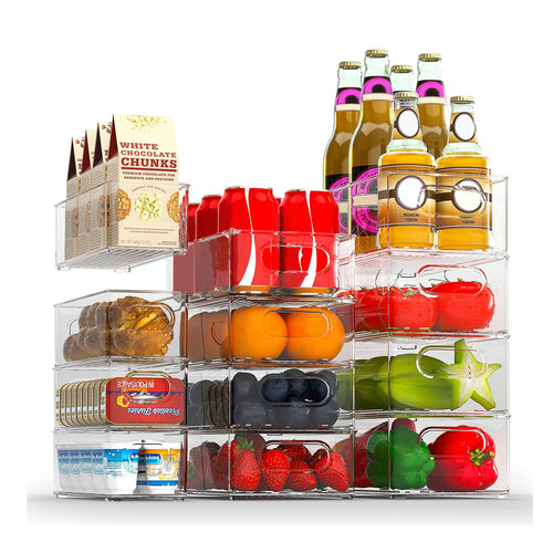 Kühlschrank Organizer 12er Set BPA-frei stapelbar 3 Grössen