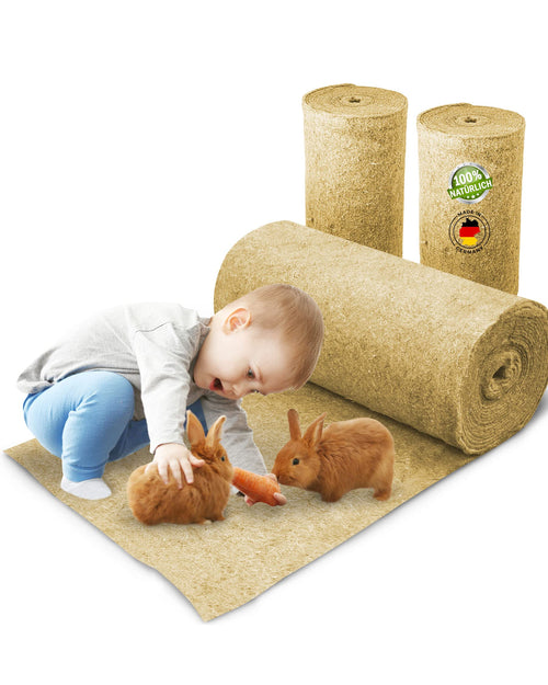 Nagerteppich Hanf 100% auf Rolle 10m x 50cm staubfrei für Kleintiere
