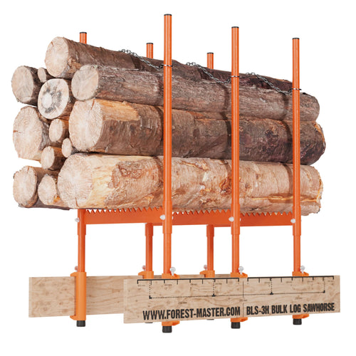 Sägebock Mehrfachholzhalter Stahl 250 kg für Kettensäge mit 3 Holzstützen