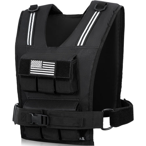 Gewichtsweste 14 kg mit abnehmbaren Gusseisen-Platten, Unisex