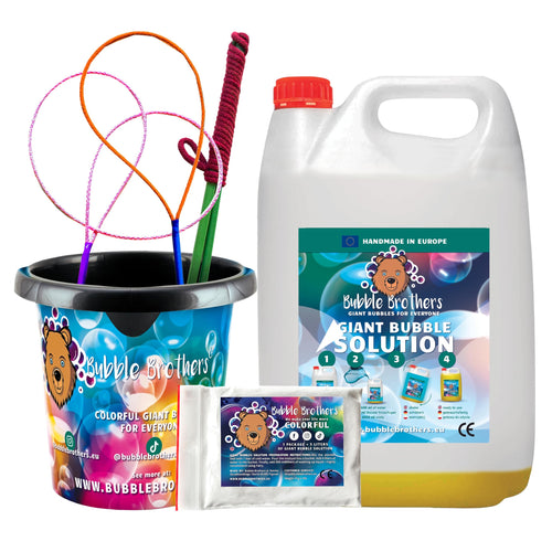 Riesenseifenblasen Set 6-teilig 10 Liter Konzentrat für Kinder und Events