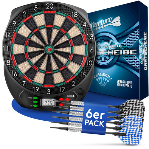 Elektronische Dartscheibe 65 Spiele LCD-Display für 1-8 Spieler