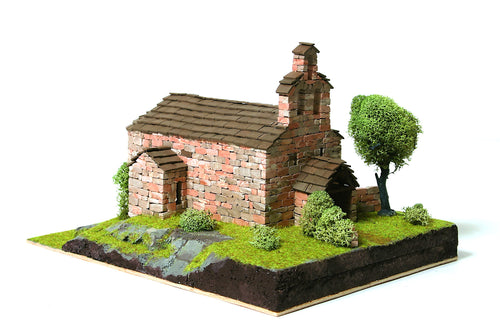 Kirchenmodell Bausatz Keramik & Holz Sta. Maria de Cardet 1:87
