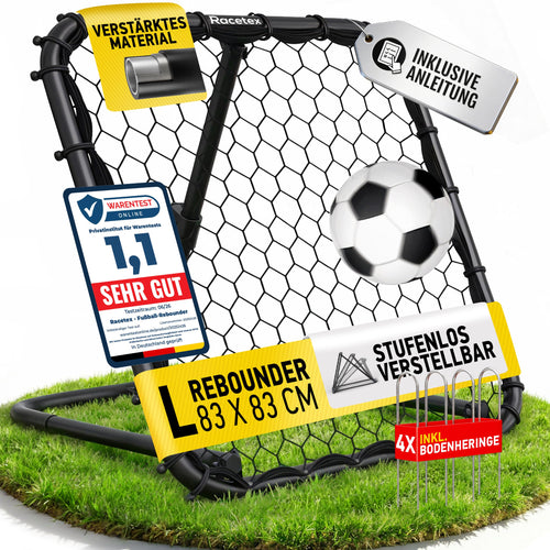 Fussball Rebounder 85x85 cm stufenlos verstellbar für alle Untergründe
