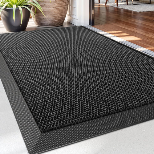 Schmutzfangmatte Aussen 60x90 cm Polyester Wabenstruktur Schwarz