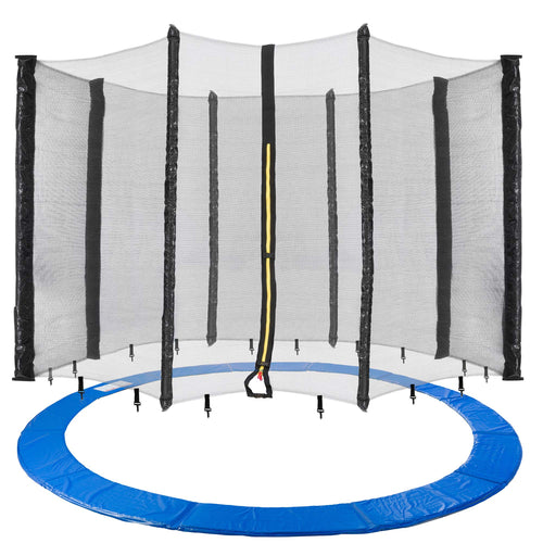 Trampolin Sicherheitsnetz mit Randabdeckung 305-430 cm 8 Stangen