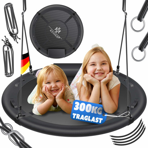 Nestschaukel Ø 100 cm mit Kissen & 4 Griffen bis 300 kg Indoor & Outdoor