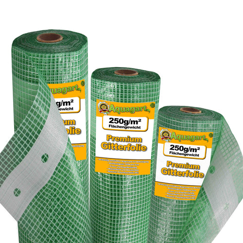 Gewächshausfolie Gitterfolie UV-stabil 250g/m² 8m × 3m grün